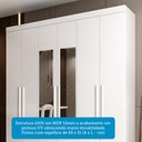 Ver imagem 6 de Guarda-Roupa Casal 6 Portas com Espelho 199cm Willow Espresso Móveis Branco