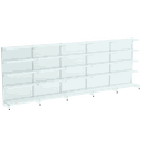 Ver imagem 1 de Gondola Parede 196 Amapa Flex Kit 5 Metros Branco SPE