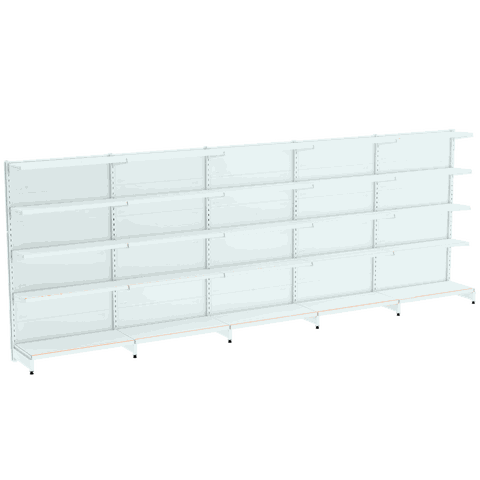 Gondola Parede 196 Amapa Flex Kit 5 Metros Branco SPE