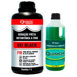 Oxi Black F10 Oxidação Preta a Frio 1 L + Quimox Removedor de Ferrugem 500 Ml - 1