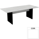 Ver imagem 2 de Mesa de Reunião Retangular 260 X 120 Cm Pé Painel Pe25 em Mdp Cor Branca Base Branca