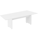 Ver imagem 1 de Mesa de Reunião Retangular 260 X 120 Cm Pé Painel Pe25 em Mdp Cor Branca Base Branca