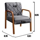 Ver imagem 3 de Kit 2 Poltronas Cadeira Decorativa Sala, Recepção Lara Cinza