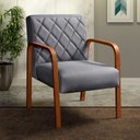 Ver imagem 1 de Kit 2 Poltronas Cadeira Decorativa Sala, Recepção Lara Cinza
