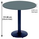 Ver imagem 2 de Mesa Bistrô Ferro Preto 111,50 Cm (alt) Disco Redondo Tampo Mdp Redondo 70 Cm (larg) X 2,50 Cm (alt