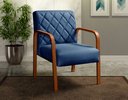 Ver imagem 1 de Kit 2 Poltronas Cadeira Decorativa Sala, Recepção Lara Azul