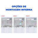 Ver imagem 5 de Guarda-Roupa Infantil 4 Portas Frente MDF Puxador de Madeira Aquarela Branco
