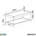 Ver imagem 6 de Mesa de Centro Oslo 93 Cm Madeira Mdp Hanover ou Nero Base Metal - Artesano