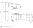 Ver imagem 3 de Cozinha Modulada Vanessa com Balcão para Pia 120mt Tatiane sem Tampo Preto Ajl