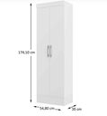 Ver imagem 3 de Sapateira 2 Portas Mu2065 Branco Serido Rodial Móveis