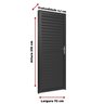 Porta Giro Laminada 72 Cm X 210 Cm Esquerda em Alumínio Vitrolar - 4