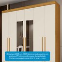 Ver imagem 6 de Guarda-Roupa Casal 6 Portas com Espelho 199cm Willow Espresso Móveis Off White/Cinamomo