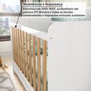 Ver mais imagens de Berço Mini Cama Americano 100% MDF 3 em 1 Ben Branco/Brilho/Amêndoa