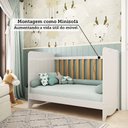 Ver imagem 7 de Berço Mini Cama Americano 100% MDF 3 em 1 Ben Branco/Brilho/Amêndoa