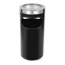 Ver imagem 1 de Cinzeiro Lixeira Plástico com Aro em Aço Inox 22l Cor:preto