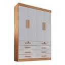 Ver imagem 3 de Guarda-roupa Infantil 4 Portas Frente Mdf Puxador de Madeira Aquarela