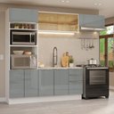 Ver imagem 1 de Armário de Cozinha Completa 270 cm Branco/Cinza Lux Madesa 07