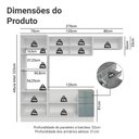 Ver imagem 3 de Armário de Cozinha Completa 270 cm Branco/Cinza Lux Madesa 07