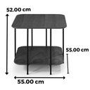 Ver imagem 5 de Mesa Apoio Lateral Lógica Baixa Retangular Nacional Móveis 52 Cm (altura) Tampo Mdf Laminado Pinh