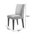 Ver imagem 4 de Mesa Olimpia 120mm Mdf Vidro Canto Reto Com 4 Cadeiras