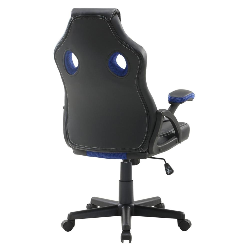 Cadeira Gamer + Mesa Para Computador ME4152 Trevalla Preta/Azul - 10