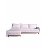 Sofá Évora 4 Lugares com Chaise Lado Esquerdo Linho M01/couro Ecológico com Cinto - 2