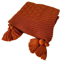 Manta Peseira de Tricot 90x180 Cm com Tassel -diamond - 1