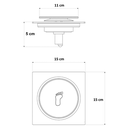 Ver imagem 7 de Ralo Click Inteligente p/ Banheiro Quadrado 15 cm Inox Preto:Preto