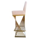 Ver imagem 3 de Kit 10 Banquetas Luma Base de Ferro Sued Bege - D'classe Decor