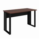 Ver imagem 2 de Mesa de Trabalho Industrial 150 cm X 60 cm Tampo Encorpado 25 mm F5 Office Cor:Louro Preto com Preto