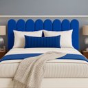 Ver imagem 1 de Cabeceira Nuvem Queen Size Facil Instalação 8 Placas 45x20cm:azul Marinho