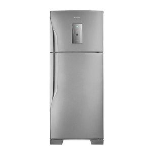 Geladeira Panasonic 435 Litros 2 Portas com Freezer em Cima Aço Escovado Bt50bd3xa 220v