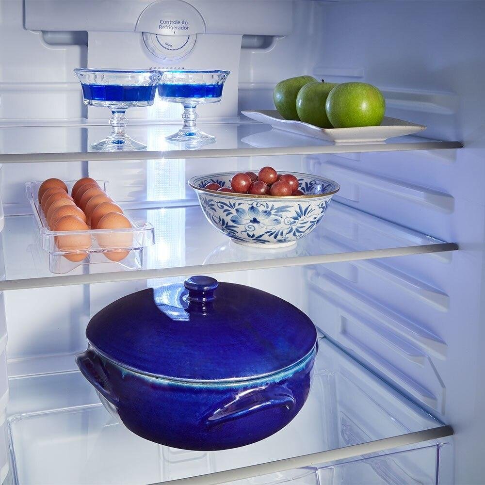 Geladeira Panasonic 435 Litros 2 Portas com Freezer em Cima Aço Geladeira Panasonic 435 Litros 2 Portas com Freezer em Cima Aço