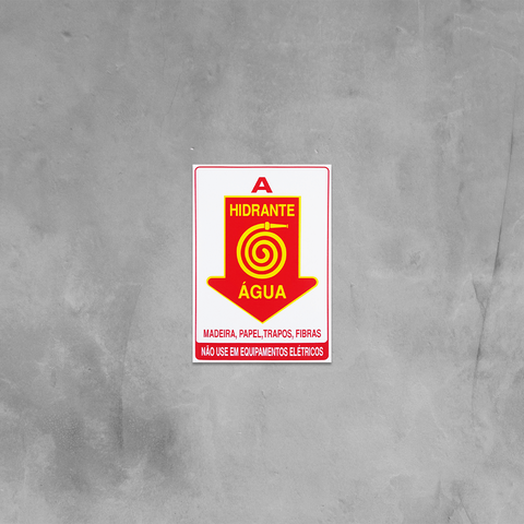 Combo 10 Placas de Sinalização Hidrante a Água 20x30 Acesso - X-710 F9e