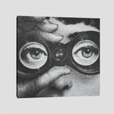 Ver imagem 1 de Quadro Preto E Branco Fornasetti Ii Tela No Chassi 40X40Cm