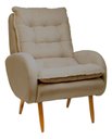 Ver imagem 1 de Poltrona Decorativa - Munique - Revestimento Suede Ladecor Estofados Cappuccino