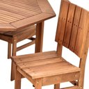 Ver imagem 6 de Conjunto Externo com Mesa Oitavada 120cm e 4 Cadeiras Ultron Madeira Maciça Marrom