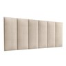 Cabeceira Modular Sonho 20x60 Em Suede Bege - 1