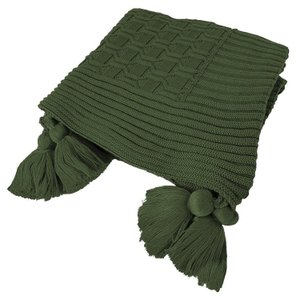 Manta Peseira de Tricot 90x180 Cm com Tassel -diamond