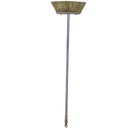 Ver imagem 3 de Vassoura Cabo Inox Limpeza Profissional Dourada 30x125cm Frg0355 Frigopro