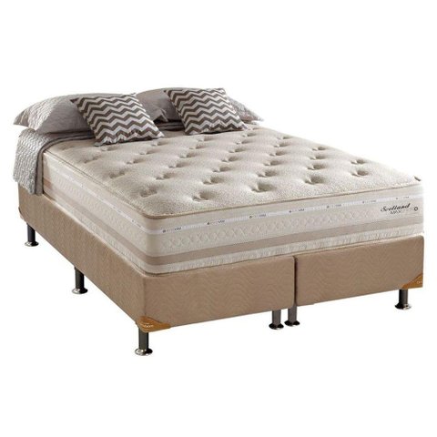 CONJUNTO BOX + COLCHÃO SCOTLAND 158X198X73