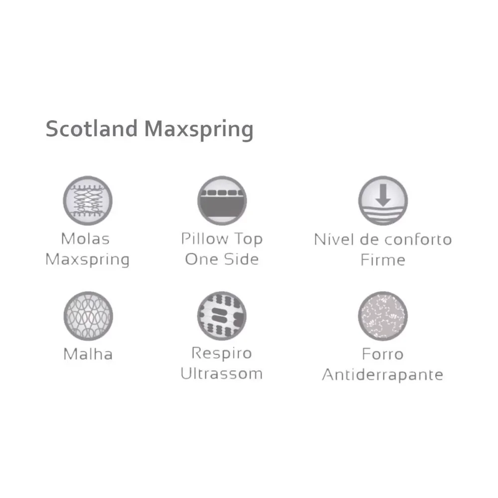Ver imagem 6 de CONJUNTO BOX + COLCHÃO SCOTLAND 158X198X73