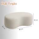 Ver imagem 5 de Puff Formato Orgânico Minimalista Estofado Sofá Decorativo Bege