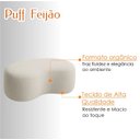 Ver imagem 4 de Puff  Formato Orgânico Minimalista Estofado Sofá Decorativo Bege