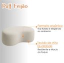 Ver imagem 4 de Puff Formato Orgânico Minimalista Estofado Sofá Decorativo Bege