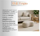Ver imagem 2 de Puff Formato Orgânico Minimalista Estofado Sofá Decorativo Bege