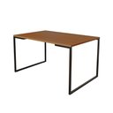 Ver imagem 1 de Mesa de Jantar Industrial 6 Lugares Canela 140x90 Base Aço Preto