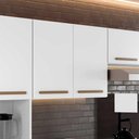 Ver imagem 3 de Armário Aéreo 2 Portas Cristal Branco 70cm para Cozinha e Lavanderia Shop Jm