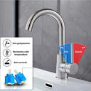 Ver imagem 7 de Torneira Misturador Monocomando Cozinha Bica Móvel Alta Inox Escovado