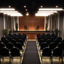 Ver imagem 6 de Kit 4 Cadeiras Hoteleiras Auditório Empilhável Sintético M23 Preto - Mpozenato